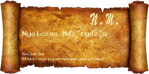 Nyolczas Mátyás névjegykártya