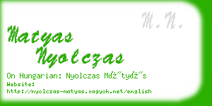 matyas nyolczas business card